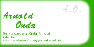 arnold onda business card